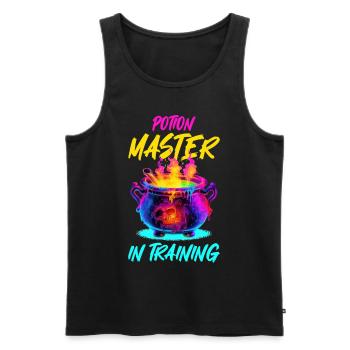 Potion Master In Training Witch Halloween Cauldron - Männer Premium Bio Tank Top - Schwarz - Vorne - AI Model Male 178 light (178cm)