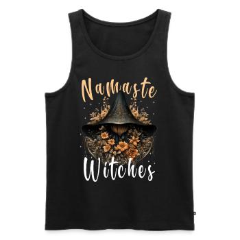 Namaste Witches Floral Witch Hat Wicca Witchy Occu - Männer Premium Bio Tank Top - Schwarz - Vorne - AI Model Male 178 light (178cm)