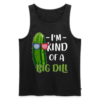 Cornichon végétarien végétalien - Débardeur bio Premium Homme - noir - Devant - Michal (187cm)