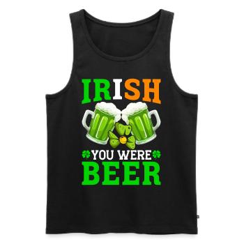 Funny Irish St. Patrick's Day - Men's Premium Organic Tank Top - black - Front - AI Model Male 178 light (178cm)