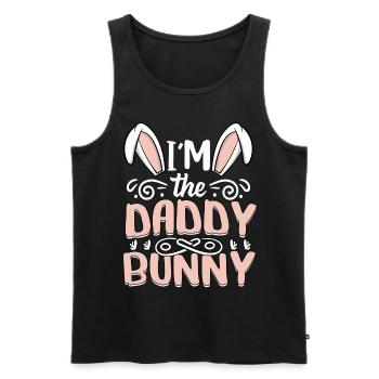 Je suis le papa lapin - Débardeur bio Premium Homme - noir - Devant - AI Model Male 178 light (178cm)