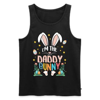 Je suis le papa lapin - Débardeur bio Premium Homme - noir - Devant - AI Model Male 178 light (178cm)
