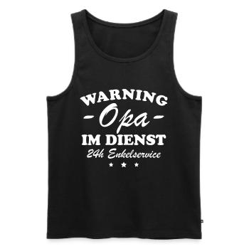 Opa im Dienst Geschenkidee - Männer Premium Bio Tank Top - Schwarz - Vorne - AI Model Male 178 light (178cm)