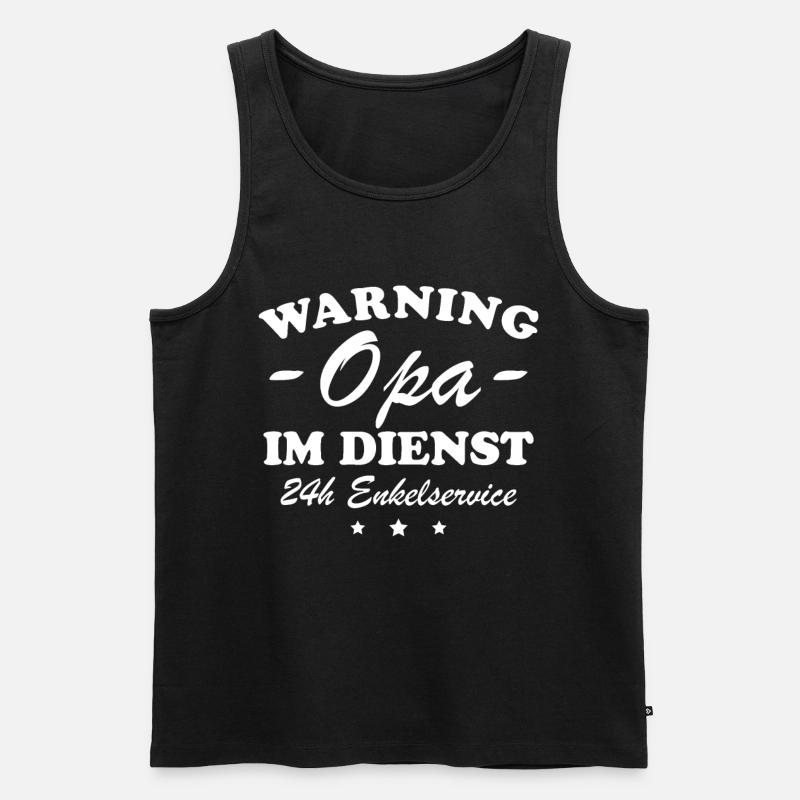 Opa im Dienst Geschenkidee - Männer Premium Bio Tank Top - Schwarz