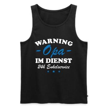 Opa im Dienst Geschenkidee - Männer Premium Bio Tank Top - Schwarz - Vorne - AI Model Male 178 light (178cm)