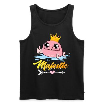 Drôle de Blobfish King Créature marine - Débardeur bio Premium Homme - noir - Devant - Michal (187cm)