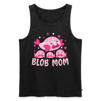 Funny Blobfish Mama Sea Animal - Men's Premium Organic Tank Top - black - Front - Michal (187cm)