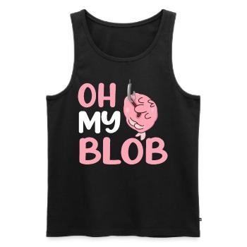 Funny Blobfish Sea Creature - Men's Premium Organic Tank Top - black - Front - AI Model Male 178 light (178cm)