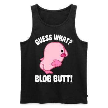 Drôle de créature marine Blobfish - Débardeur bio Premium Homme - noir - Devant - Michal (187cm)