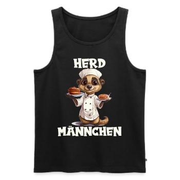 Erdmännchen kochen Koch Kochmütze Herdmännchen - Männer Premium Bio Tank Top - Schwarz - Vorne - Michal (187cm)