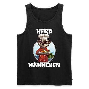 Erdmännchen kochen Koch Kochmütze Herdmännchen - Männer Premium Bio Tank Top - Schwarz - Vorne - Michal (187cm)