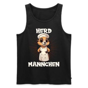 Erdmännchen kochen Koch Kochmütze Herdmännchen - Männer Premium Bio Tank Top - Schwarz - Vorne - Michal (187cm)