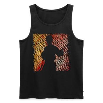 Wing Chun - Débardeur bio Premium Homme - noir - Devant - Michal (187cm)