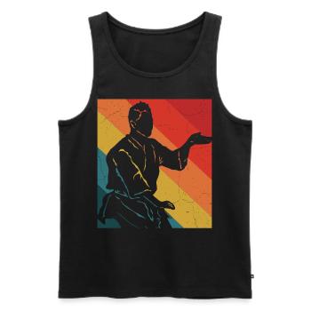 Wing Chun Kung Fu - Débardeur bio Premium Homme - noir - Devant - Michal (187cm)