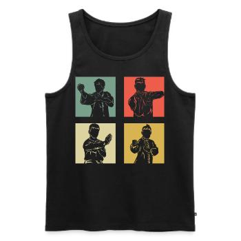 Wing Chun Kung Fu - Débardeur bio Premium Homme - noir - Devant - Michal (187cm)