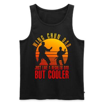 Wing Chun Dad just like a regular Dad but cooler - Men's Premium Organic Tank Top - black - Front - Michal (187cm)
