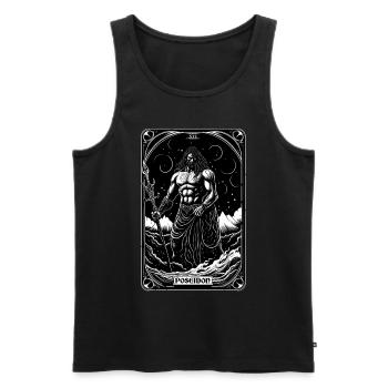 Poseidon Sea Goddesses Tarot Card Trident Greek Go - Männer Premium Bio Tank Top - Schwarz - Vorne - Michal (187cm)