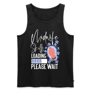 Nurse Midwife Birth Worker Student - Men's Premium Organic Tank Top - black - Front - Michal (187cm)