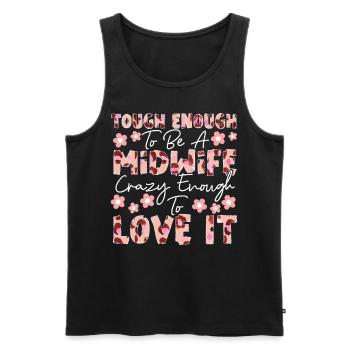 Nurse Midwife Birth Worker Tough - Männer Premium Bio Tank Top - Schwarz - Vorne - Michal (187cm)