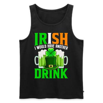Fête de la Saint-Patrick amusante - Débardeur bio Premium Homme - noir - Devant - Michal (187cm)