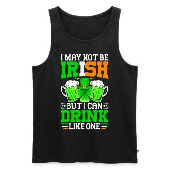Fête de la Saint-Patrick - Débardeur bio Premium Homme - noir - Devant - AI Model Male 178 light (178cm)