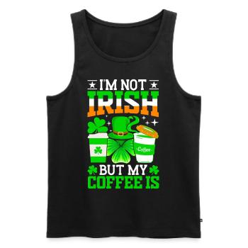 Café irlandais pour la Saint-Patrick - Débardeur bio Premium Homme - noir - Devant - Michal (187cm)