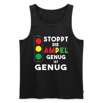 Stop the traffic lights - enough is enough - Men's Premium Organic Tank Top - black - Front - AI Model Male 178 light (178cm)