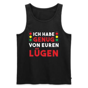 Stop the traffic light - I've had enough of your lies - Men's Premium Organic Tank Top - black - Front - AI Model Male 178 light (178cm)