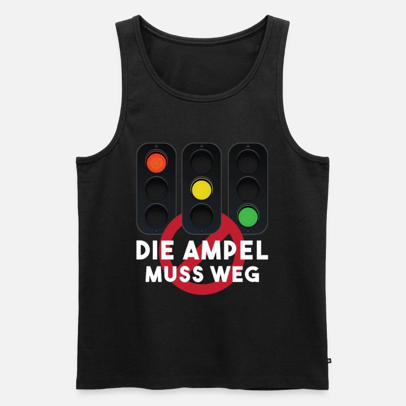 Die Ampel muss weg - Männer Premium Bio Tank Top - Schwarz