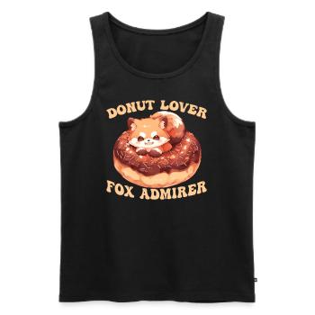 Donut Lover Fox Admirer Cute Donut Fox Sweet Desse - Männer Premium Bio Tank Top - Schwarz - Vorne - Michal (187cm)