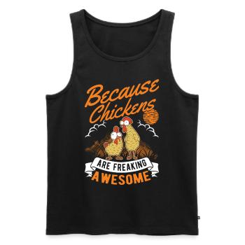 Chickens Farmer Chicken Gift Farmer - Men's Premium Organic Tank Top - black - Front - Michal (187cm)