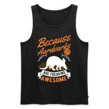 Erdferkel Geschenk Aardvark - Männer Premium Bio Tank Top - Schwarz - Vorne - AI Model Male 178 light (178cm)