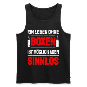Boxen Boxsport Kampfsport Motto - Männer Premium Bio Tank Top - Schwarz - Vorne - Michal (187cm)