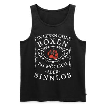 Boxen Boxsport Kampfsport Motto - Männer Premium Bio Tank Top - Schwarz - Vorne - Michal (187cm)