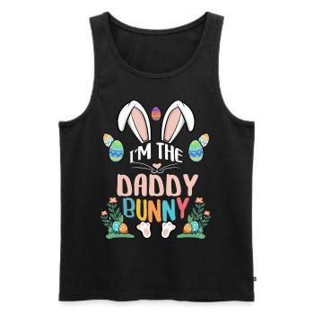 Je suis le papa lapin - Débardeur bio Premium Homme - noir - Devant - AI Model Male 178 light (178cm)