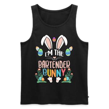 I'm The Bartender Bunny - Männer Premium Bio Tank Top - Schwarz - Vorne - Michal (187cm)