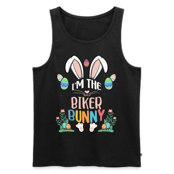 Je suis le lapin motard - Débardeur bio Premium Homme - noir - Devant - AI Model Male 178 light (178cm)