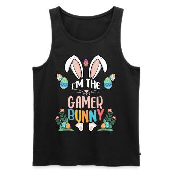 Je suis le lapin gamer - Débardeur bio Premium Homme - noir - Devant - AI Model Male 178 light (178cm)
