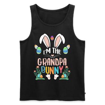 I'm The Grandpa Bunny - Men's Premium Organic Tank Top - black - Front - Michal (187cm)
