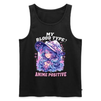 Blood Type Anime Funny Witch Japanese Otaku Witchc - Männer Premium Bio Tank Top - Schwarz - Vorne - AI Model Male 178 light (178cm)