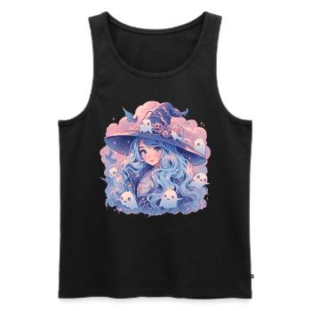 Pastel Goth Witch Kawaii Anime Girl Spooky Ghost W - Männer Premium Bio Tank Top - Schwarz - Vorne - AI Model Male 178 light (178cm)