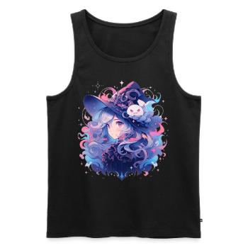 Cute Shoujo Fantasy Anime Witch Waifu Manga Lover - Männer Premium Bio Tank Top - Schwarz - Vorne - Michal (187cm)