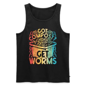 Wurmzüchter Vermikultur Got Compost? Get Worms - Männer Premium Bio Tank Top - Schwarz - Vorne - AI Model Male 178 light (178cm)