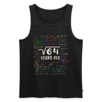 Root of 64 = 8th Birthday - Gift - Men's Premium Organic Tank Top - black - Front - Michal (187cm)