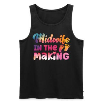 Nurse Midwife Birth Worker Student - Men's Premium Organic Tank Top - black - Front - Michal (187cm)