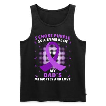 Family Support Dad with Dementia Alzheimer's Aware - Männer Premium Bio Tank Top - Schwarz - Vorne - Michal (187cm)