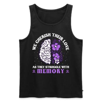 Love And Memory Floral Bain Inspirational Dementia - Männer Premium Bio Tank Top - Schwarz - Vorne - AI Model Male 178 light (178cm)