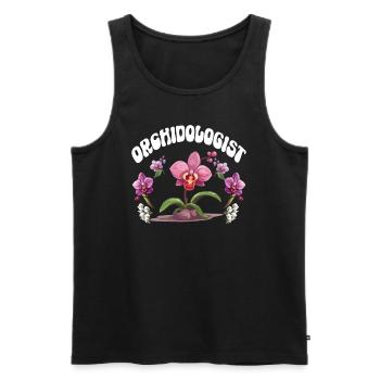 Orchid Whisperer Planzen Freund Orchideen - Männer Premium Bio Tank Top - Schwarz - Vorne - AI Model Male 178 light (178cm)