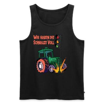 The traffic lights have to go! We're fed - Men's Premium Organic Tank Top - black - Front - AI Model Male 178 light (178cm)