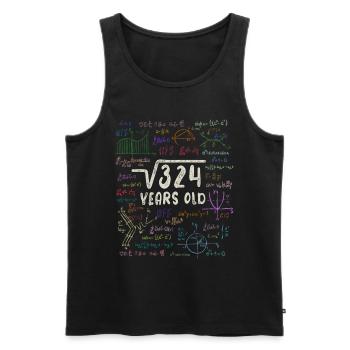 Root of 324 = 18th Birthday - Gift - Men's Premium Organic Tank Top - black - Front - Michal (187cm)